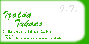 izolda takacs business card