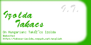 izolda takacs business card